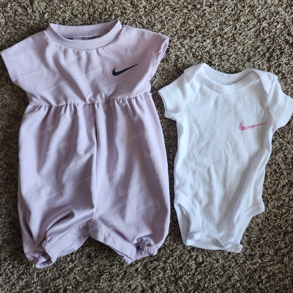 Two girls Nike Newborn outfits